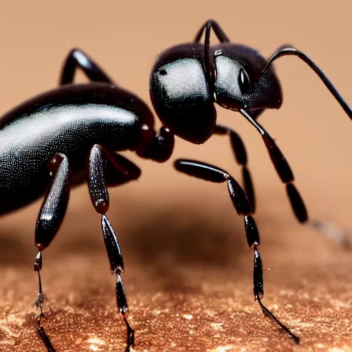 Image similar to a nature photo. of a dancing ant, closeup, depth of field, 5 0 mm