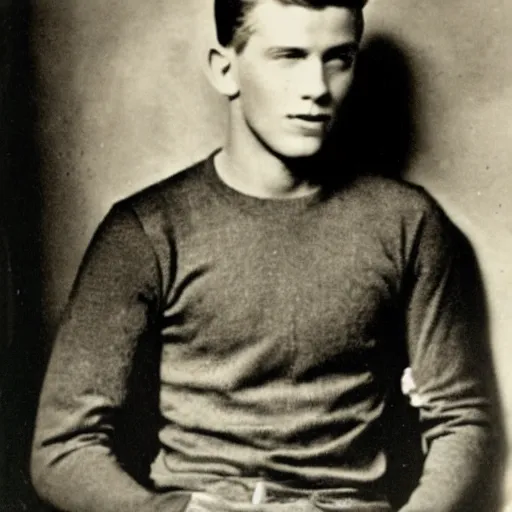Prompt: a moderately handsome rebellious hot young guy, 1 9 2 8 photo