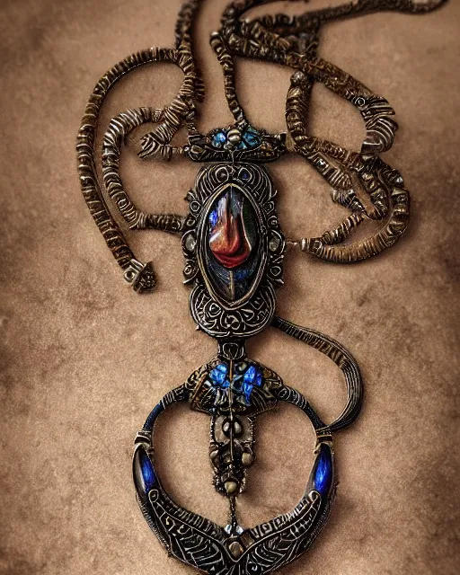 Image similar to close up of an necklace amulet, fantasy, intricate, elegant, highly detailed, digital painting, artstation, concept art, smooth, sharp focus, 5 tgb illustration