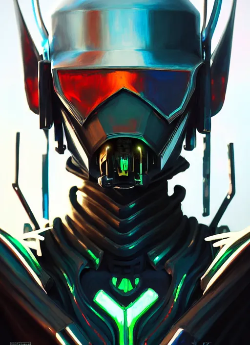 Prompt: dynamic medium shot painted portrait, cyberpunk armor, cool metallic colours, elf, sharp smooth details, caustics, unreal engine, matte painting concept art, fanart artstation by kevin christian muljadi and entei ryu and oldgun - k and jesper ejsing and rhads and lois van baarle and ilya kuvshinov and rossdraws