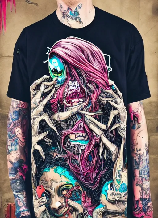 Image similar to zombie dreads full body hiphop streetwear drip, tristan eaton, victo ngai, artgerm, rhads, ross draws