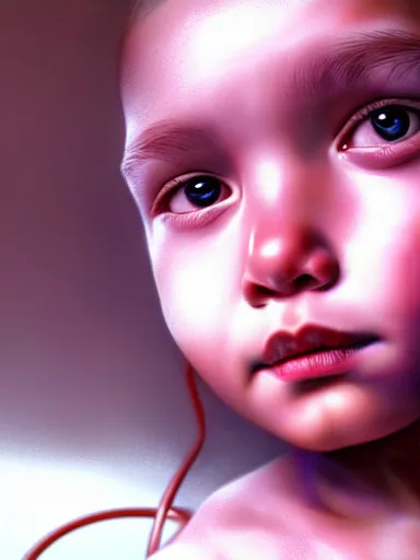 Prompt: a stunning portrait of a bionic kid from 2 0 7 0 s, ultra detail, professional digital art, master study, trending on artstation