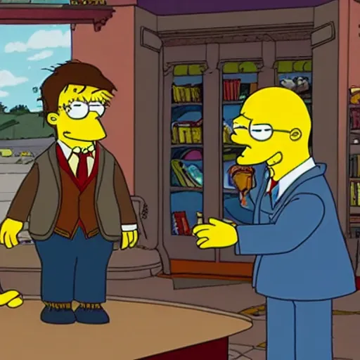 Prompt: A still of Harry Potter in The Simpsons