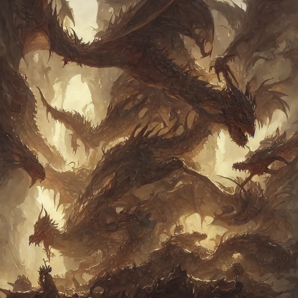 Prompt: dragon in under ground library, by jesper ejsing, by greg rutkowski