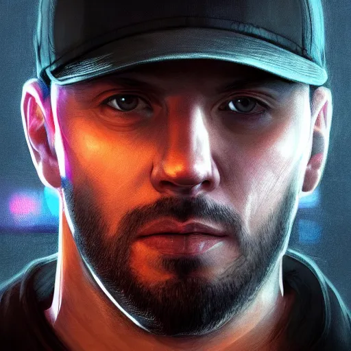 Image similar to portrait isometric drawing, DJ Tiesto as Aiden Pearce character from Watch Dogs game, cyberpunk, intricate, epic lighting, cinematic composition, hyper realistic, 8k resolution, unreal engine 5, by Artgerm, tooth wu, dan mumford, beeple, wlop, rossdraws, James Jean, Andrei Riabovitchev, Marc Simonetti, yoshitaka Amano, Artstation