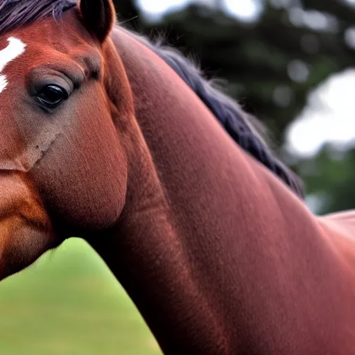 Prompt: close up photograph of horse with a shotgun nuzzle, shotgun instead of nuzzle, shotgun head horse, stoner eyes, 8 k resolution