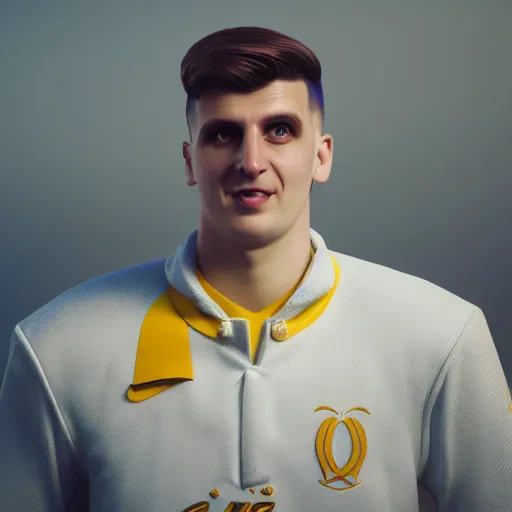 Image similar to nikola jokic is disney prince, high quality illustration, trending on artstation, octane render, 4 k, pixar rendering,