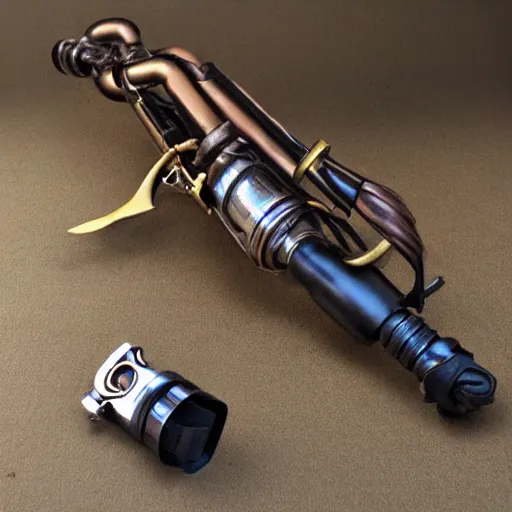 Image similar to steampunk grappling hook launcher