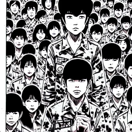 vietnam war manga by junji ito, Stable Diffusion