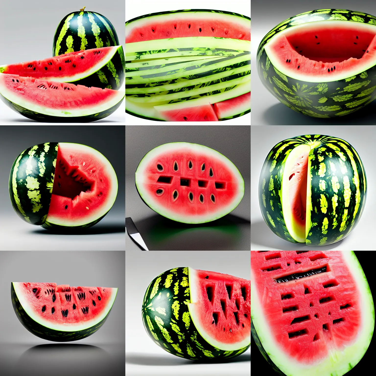 Prompt: a whole uncut watermelon, detailed render, 8k