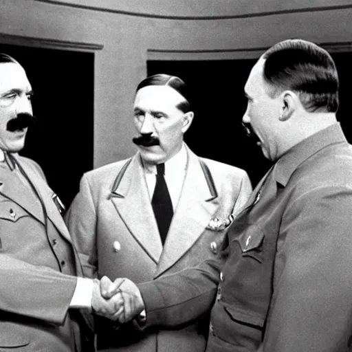 Image similar to adolf hitler meeting steve harvey in family feud ( 2 0 1 6 )