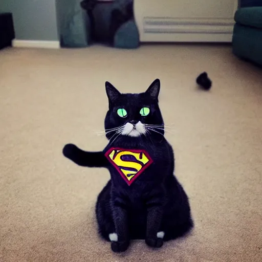 Image similar to a super hero cat