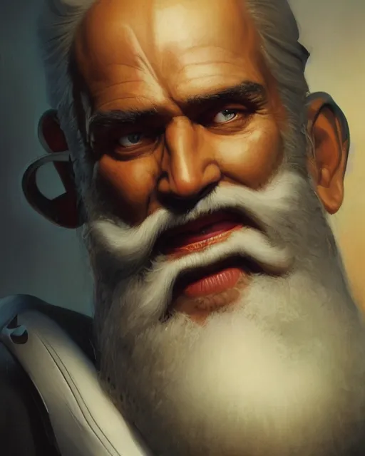 Prompt: cinematic portrait, smooth, saint nicholas by peter andrew jones, by mark brooks, hd, hyper detailed, 4 k