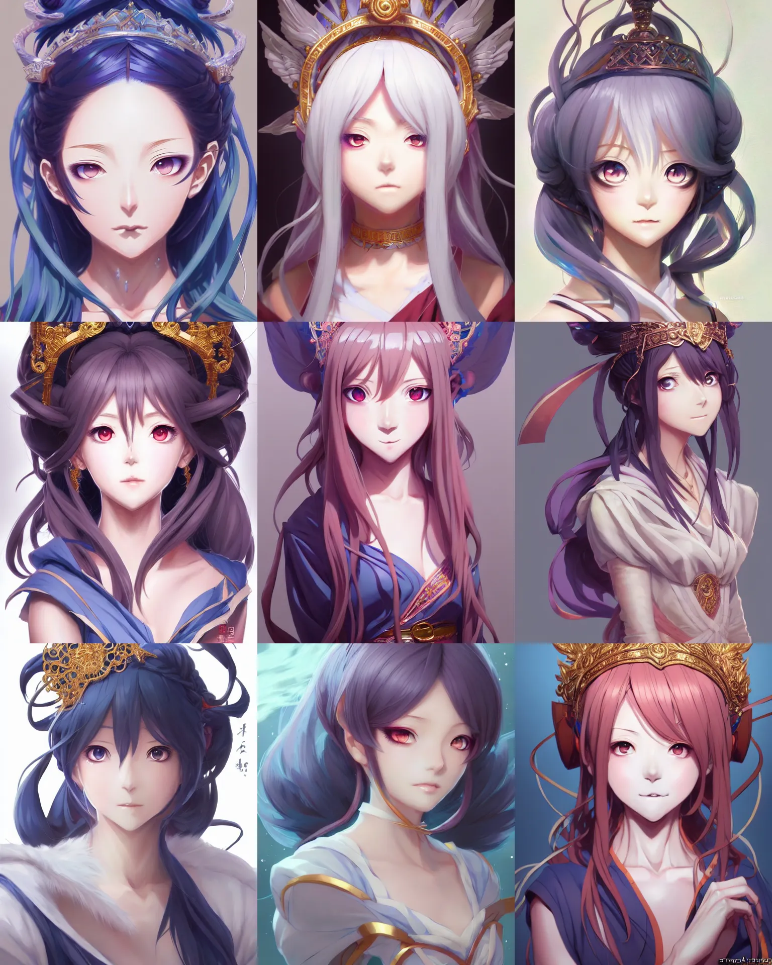 Prompt: Character concept art of an anime Goddess of Knowledge || cute-fine-face, pretty face, realistic shaded Perfect face, fine details by Stanley Artgerm Lau, WLOP, Rossdraws, James Jean, Andrei Riabovitchev, Marc Simonetti, and Sakimichan, tranding on artstation
