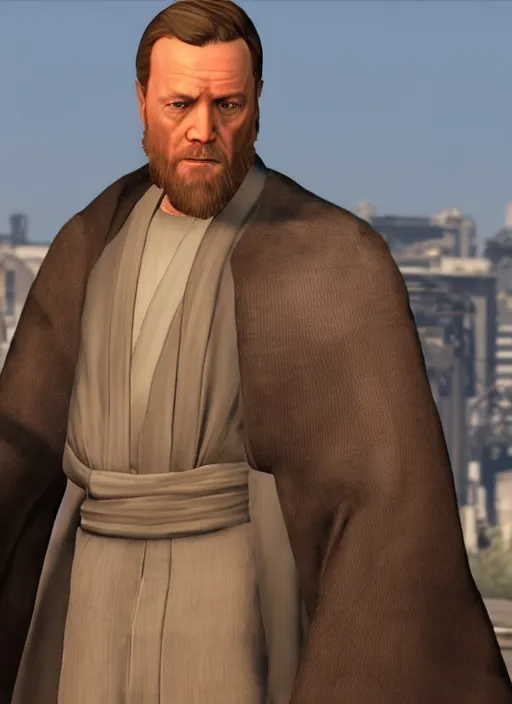 Prompt: obi wan kenobi in gta iv