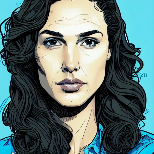 Image similar to portrait of gal gadot, by laurie greasley and james stokoe, 4 k, 8 k