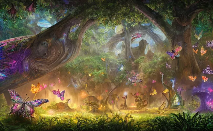 a fairies forest. digital art.