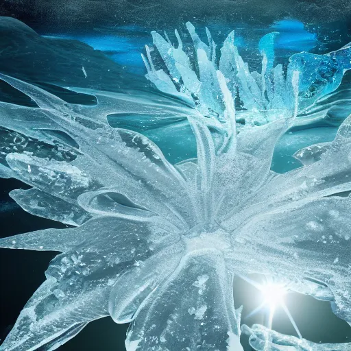 Image similar to icy submerged transparendigitalart leaked aquatic noticing