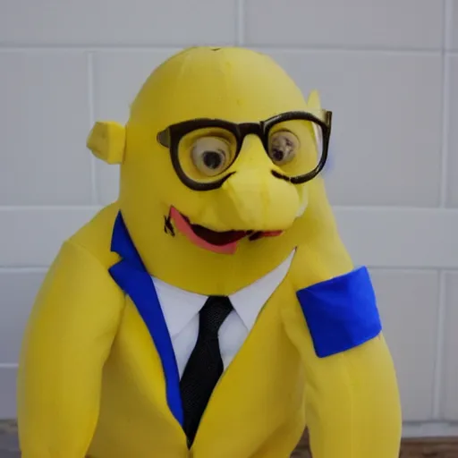 Image similar to banana dressed up for a day at the office