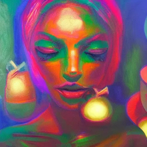 Prompt: trading with emeralds, vivid colors, soft lighting, atmospheric, cinematic, moody, oil on canvas, 8 k