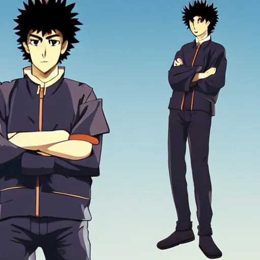 Image similar to spike spiegel wearing techwear, anime