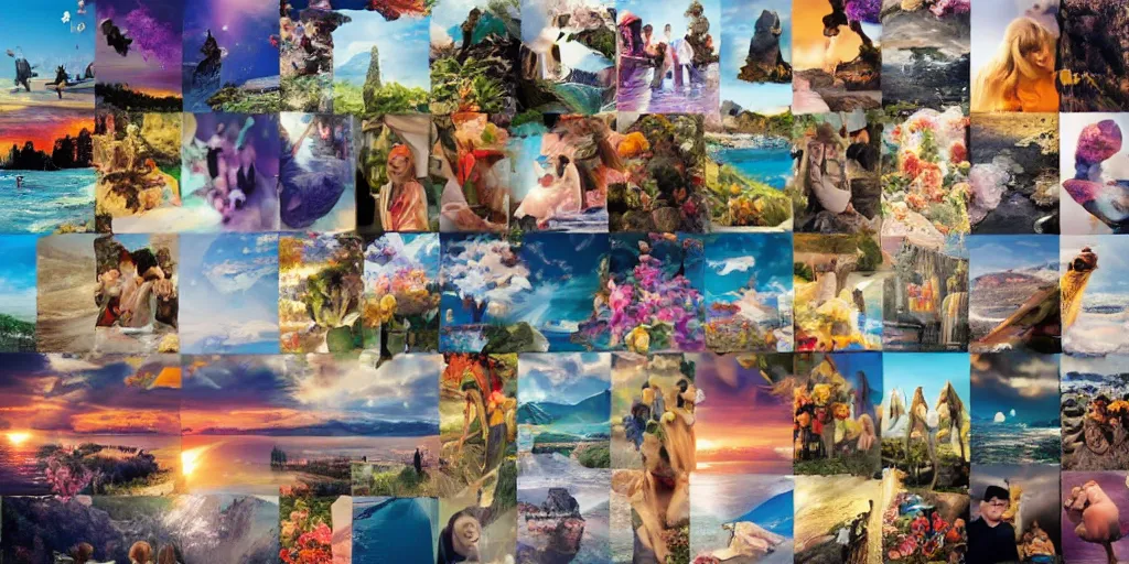 Image similar to beautiful photo collage poster 4 k