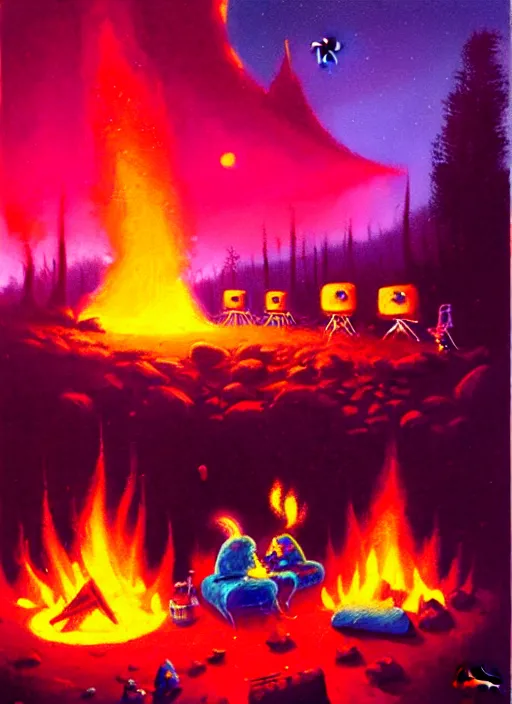 Image similar to camp fire by paul lehr