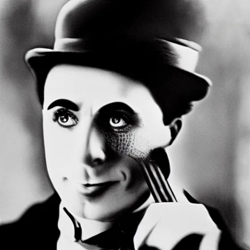 Image similar to Charlie Chaplin as Capitan America