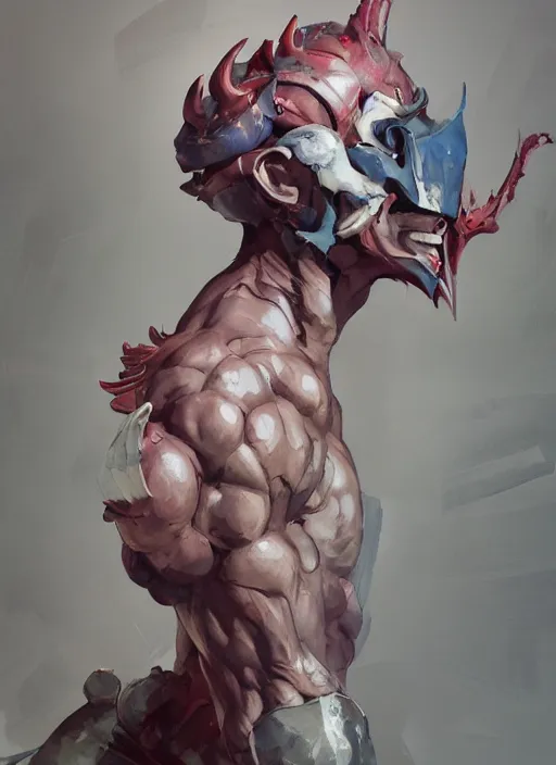 Prompt: semi reallistic gouache gesture painting, by yoshitaka amano, by ruan jia, by conrad roset, by dofus online artists, detailed anime 3 d render of voldo from soul edge, portrait, cgsociety, artstation, rococo mechanical, digital reality, sf 5 ink style, dieselpunk atmosphere, gesture drawn