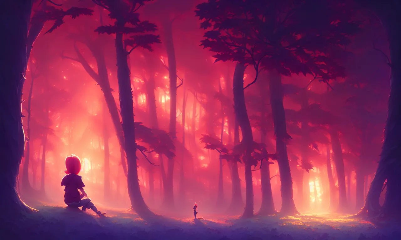 Image similar to Dark forest a large strawberry in the foreground, behance hd by Jesper Ejsing, by RHADS, Makoto Shinkai and Lois van baarle, ilya kuvshinov, rossdraws global illumination