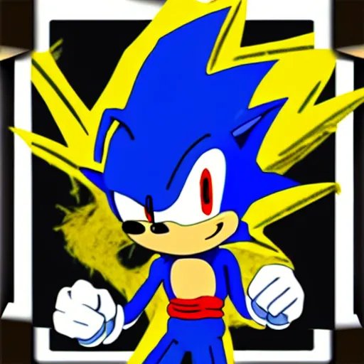 Prompt: super saiyan sonic