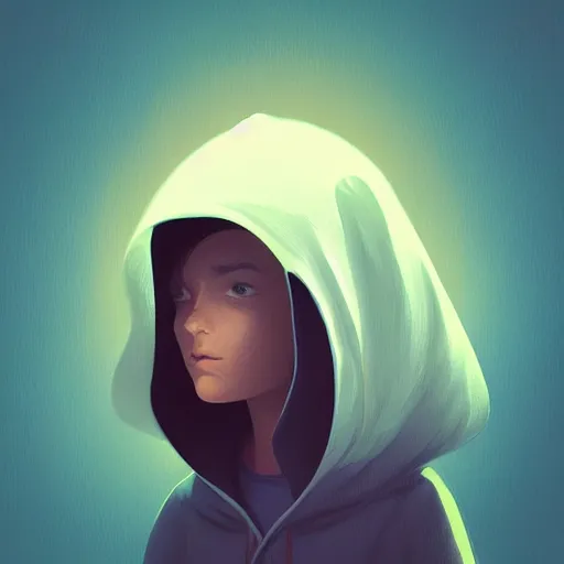 Image similar to “a marvelous portrait of a hooded girl by Christopher Balaskas”