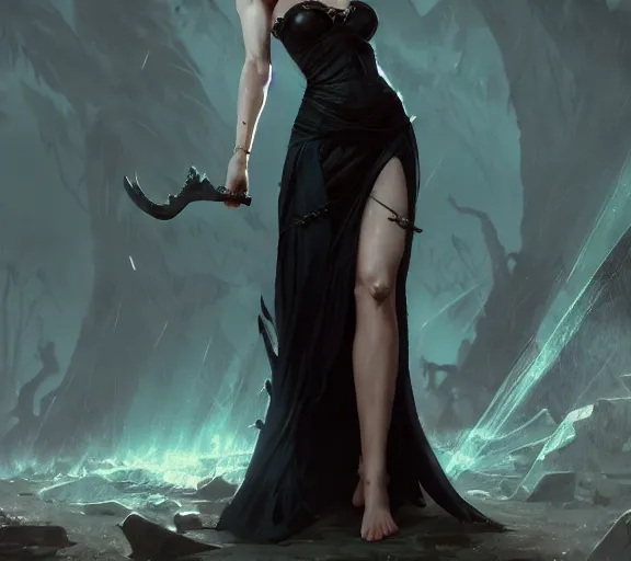 Image similar to morrigan aenslandcasting magic, a charming succubus, strapless dress, fantasy, d & d, by greg rutkowski and raymond swanland, sharp focus, trending on artstation, 8 k realistic digital art, cryengine, symmetric, sharp focus, concept art, frostbite 3 engine