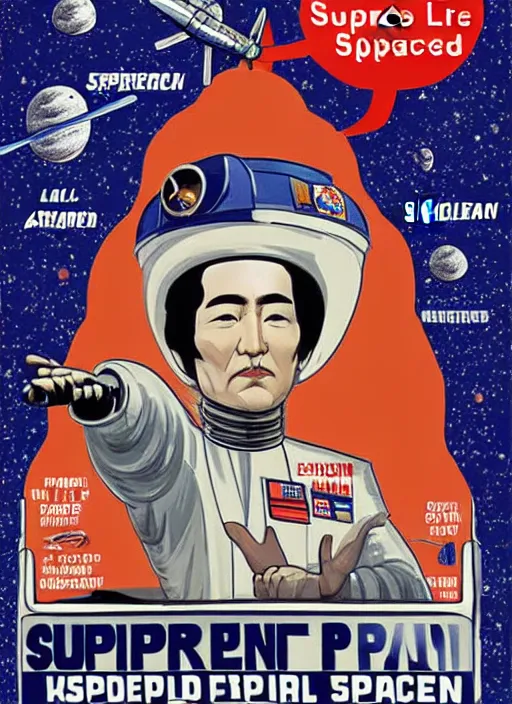 Image similar to supreme leader in space worshiped by merchantman