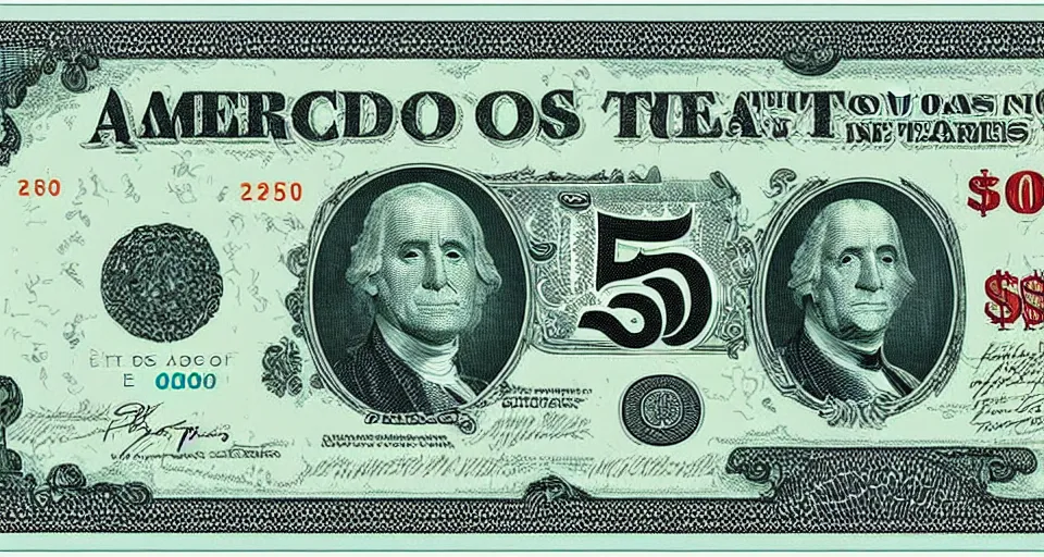 Image similar to concept design of american $ 5 0 note for the year 2 0 3 3