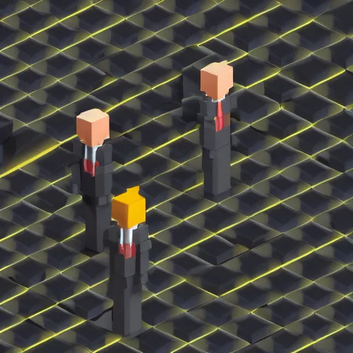 Image similar to joe biden isometric, voxels, game art, detailed, high resolution