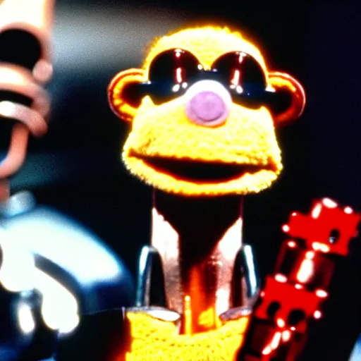 Image similar to terminator in the muppet show