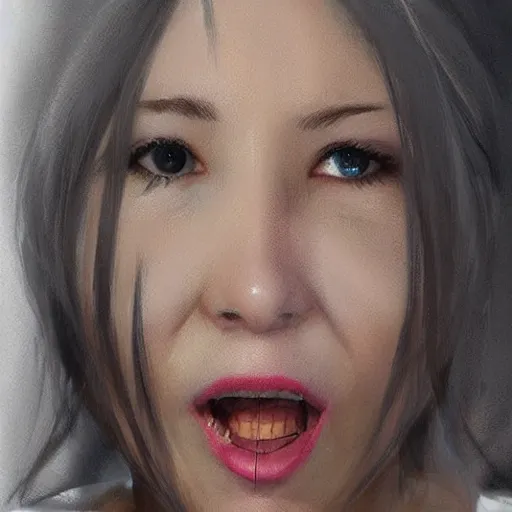 Image similar to a woman that successfully escaped her internal hell and looks genuinely happy, she would fit into most social situations and be seen as a good person. hyperrealism, trending on artstation.