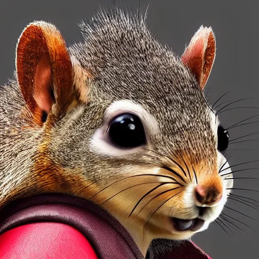 Image similar to a detailed character portrait of a squirrel samurai warrior from feudal kyoto, hyper real, intricate ultra realistic art,