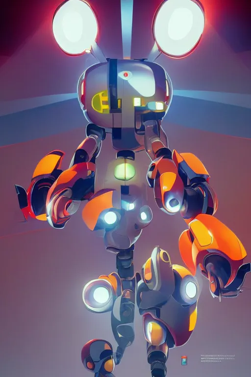 Image similar to metabots medabots medarotto medarot robot minimalist comics, behance hd by jesper ejsing, by rhads, makoto shinkai and lois van baarle, ilya kuvshinov, rossdraws global illumination ray tracing hdr radiating a glowing aura