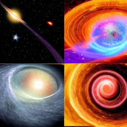 Image similar to the big bang, science, planets, black hole, quasar, star