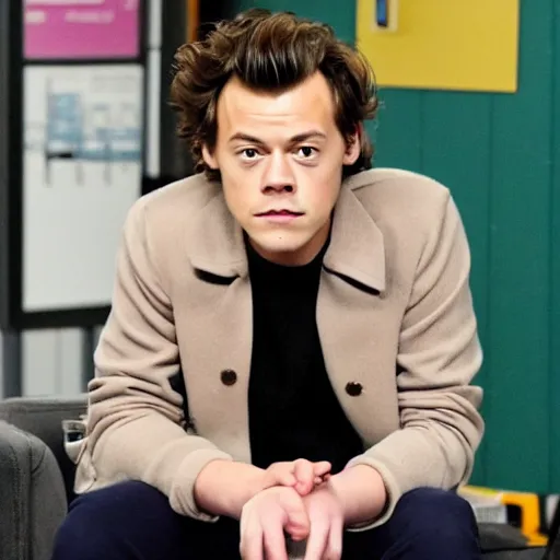Prompt: Harry Styles on the set of Shortland Street