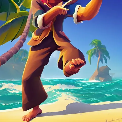 Image similar to painting treasure on sea of thieves game smooth median photoshop filter cutout vector, behance hd by jesper ejsing, by rhads, makoto shinkai and lois van baarle, ilya kuvshinov, rossdraws global illumination