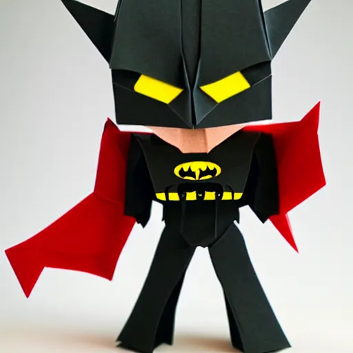 Image similar to batman origami, highly detailed