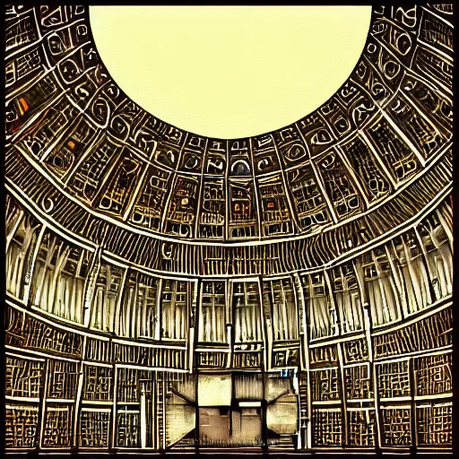 Image similar to digital art of a panopticon