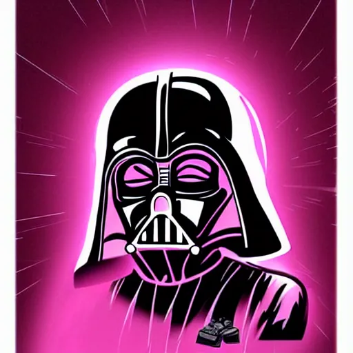 Prompt: pink darth vader