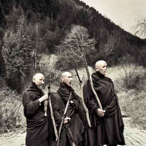 Image similar to oleg vdovenko, swat, monks