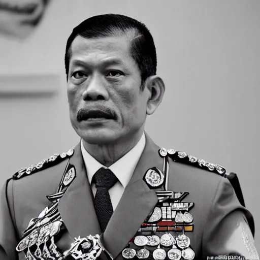 Prompt: Vajiralongkorn appears as GG Allin, portrait, close up, high quality, photo