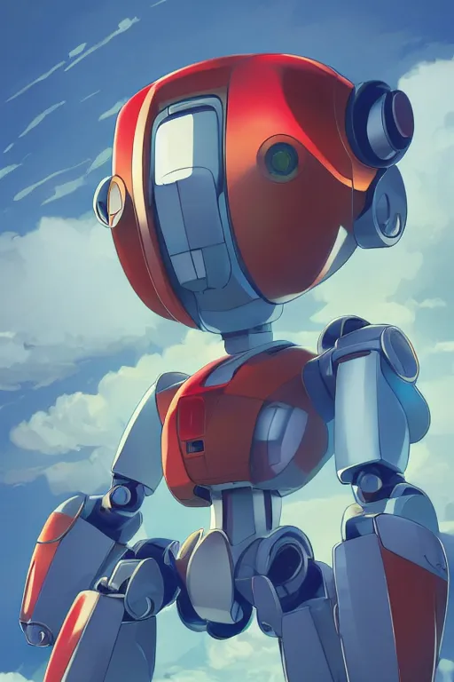 Image similar to metabots medabots medarotto medarot robot minimalist comics, behance hd by jesper ejsing, by rhads, makoto shinkai and lois van baarle, ilya kuvshinov, rossdraws global illumination ray tracing hdr radiating a glowing aura