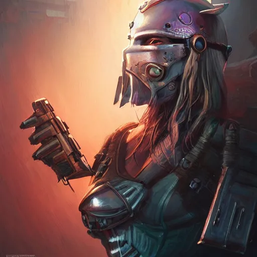 Image similar to cyberpunk viking helmet mask warrior goddess robot ninja fantasy, art gta 5 cover, official fanart behance hd artstation by jesper ejsing, by rhads, makoto shinkai and lois van baarle, ilya kuvshinov, ossdraws